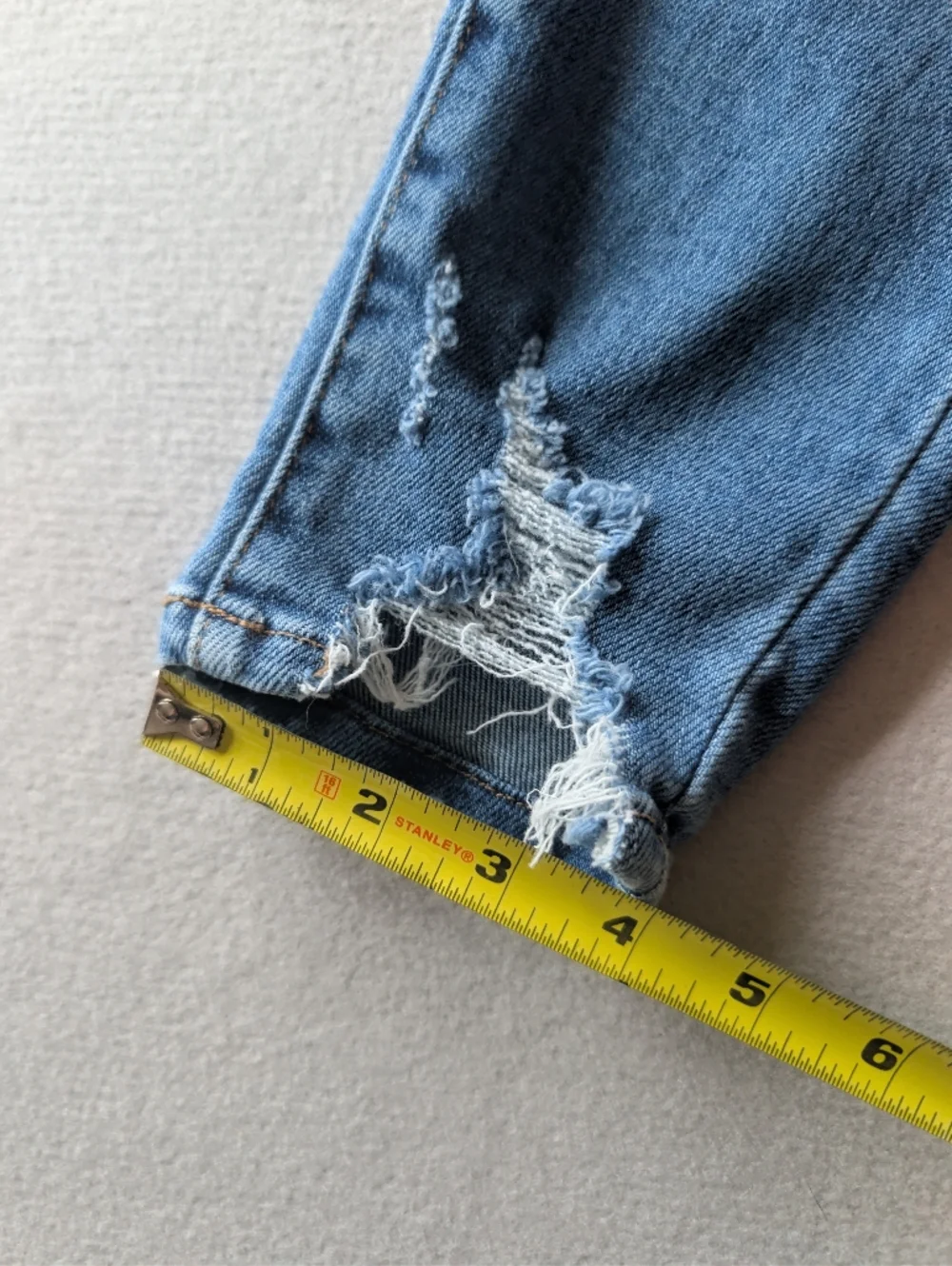 Just Black Denim High Rise Skinny Jeans with Distressed Ankle Hems Sz 27 25